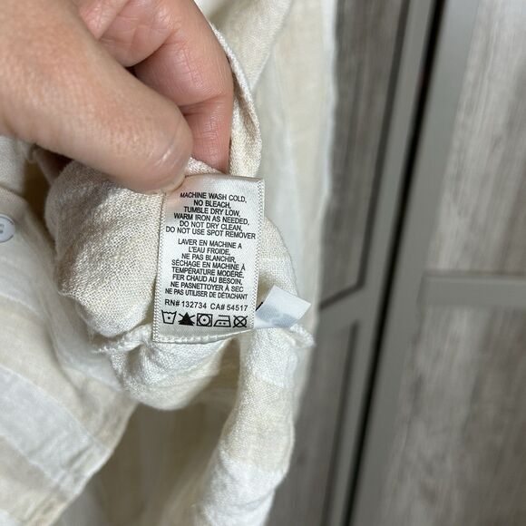 Cloth & Stone Shirt Small Top Button Up Long Sleeve Linen Blend Size S - Picture 4 of 7